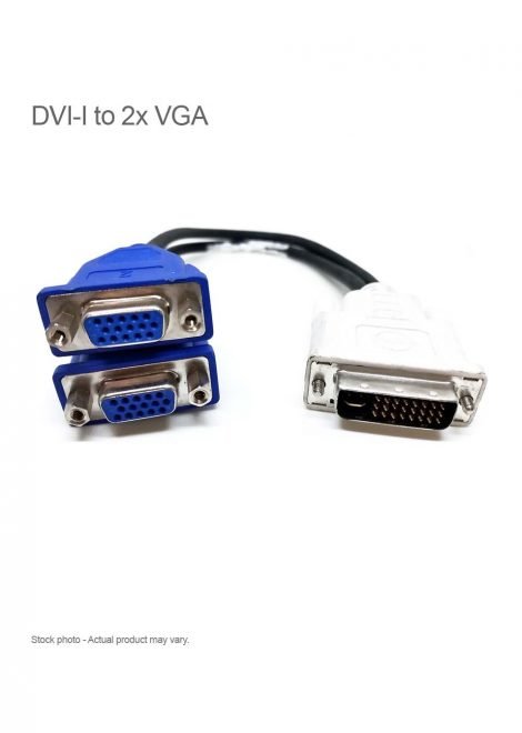DVI-I to 2 x VGA Splitter Adapter
