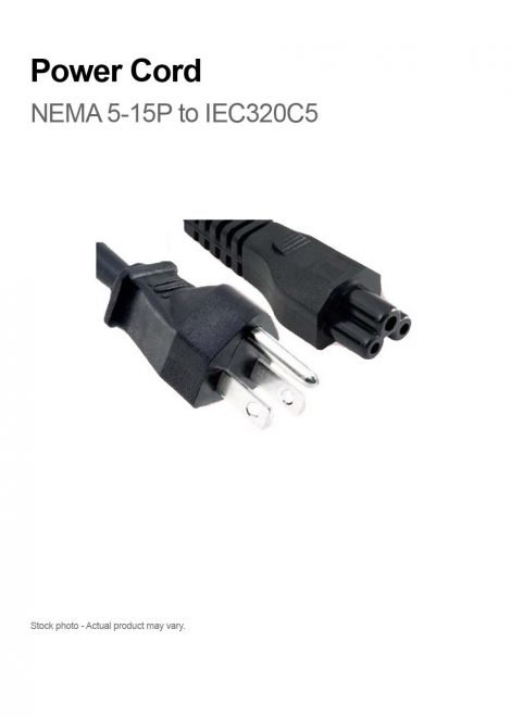 Laptop Power Cord 3-Slot 3FT