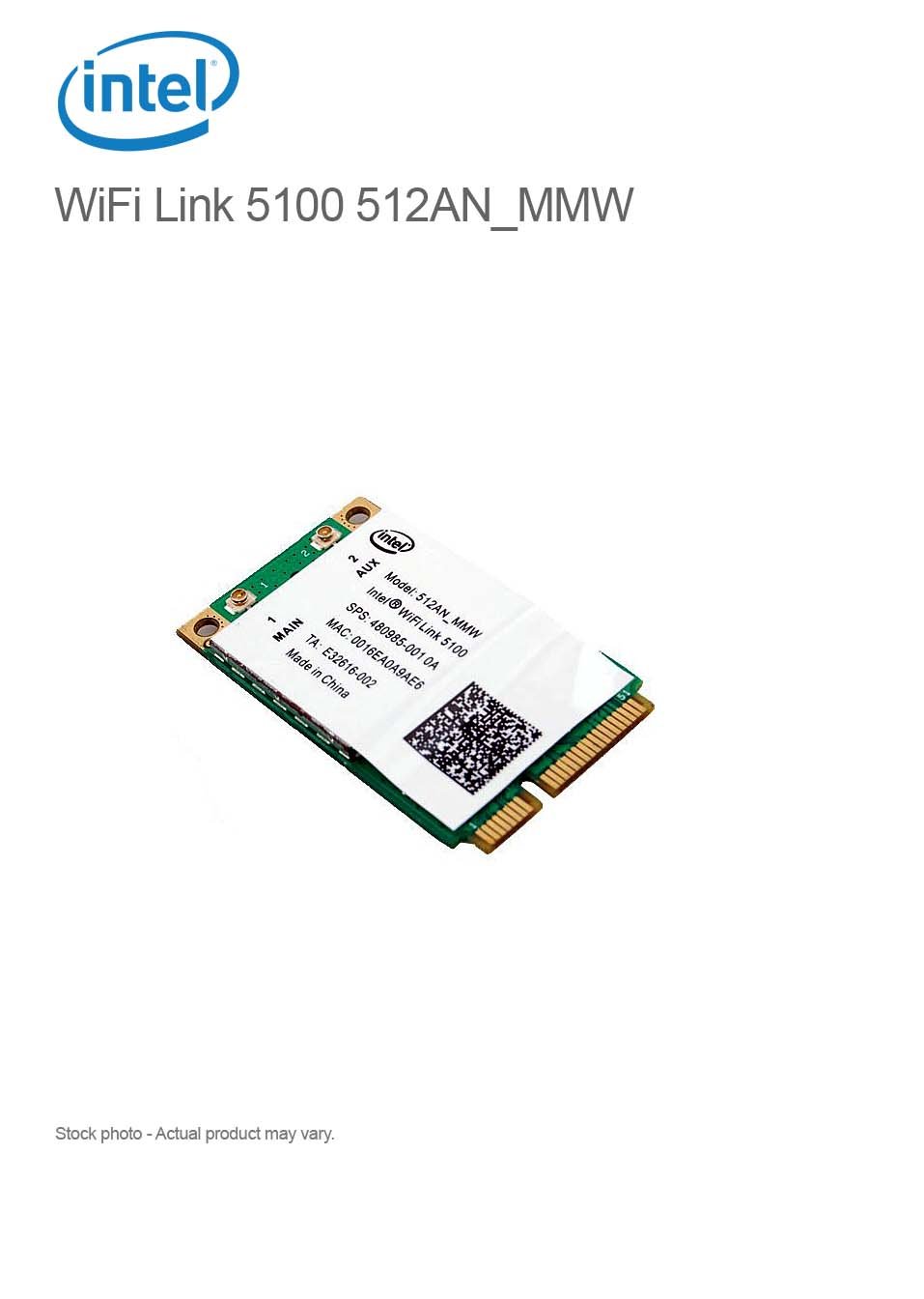 Intel Wifi Link 5100 Mini PCI-e WLAN 512AN_MMW