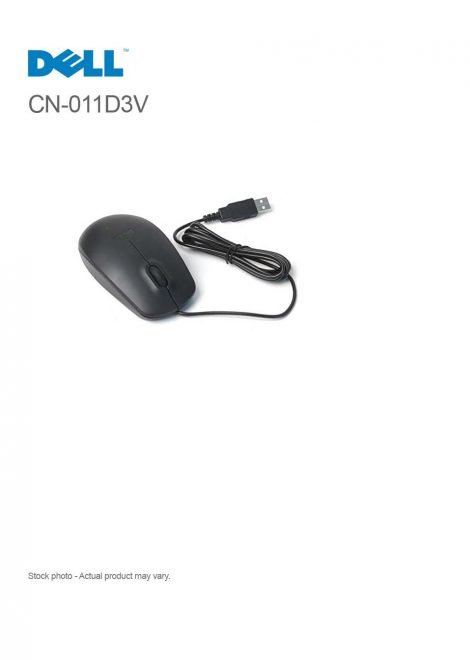 Dell CN-011D3V USB Optical Mouse 2 Buttons Scroll Wheel
