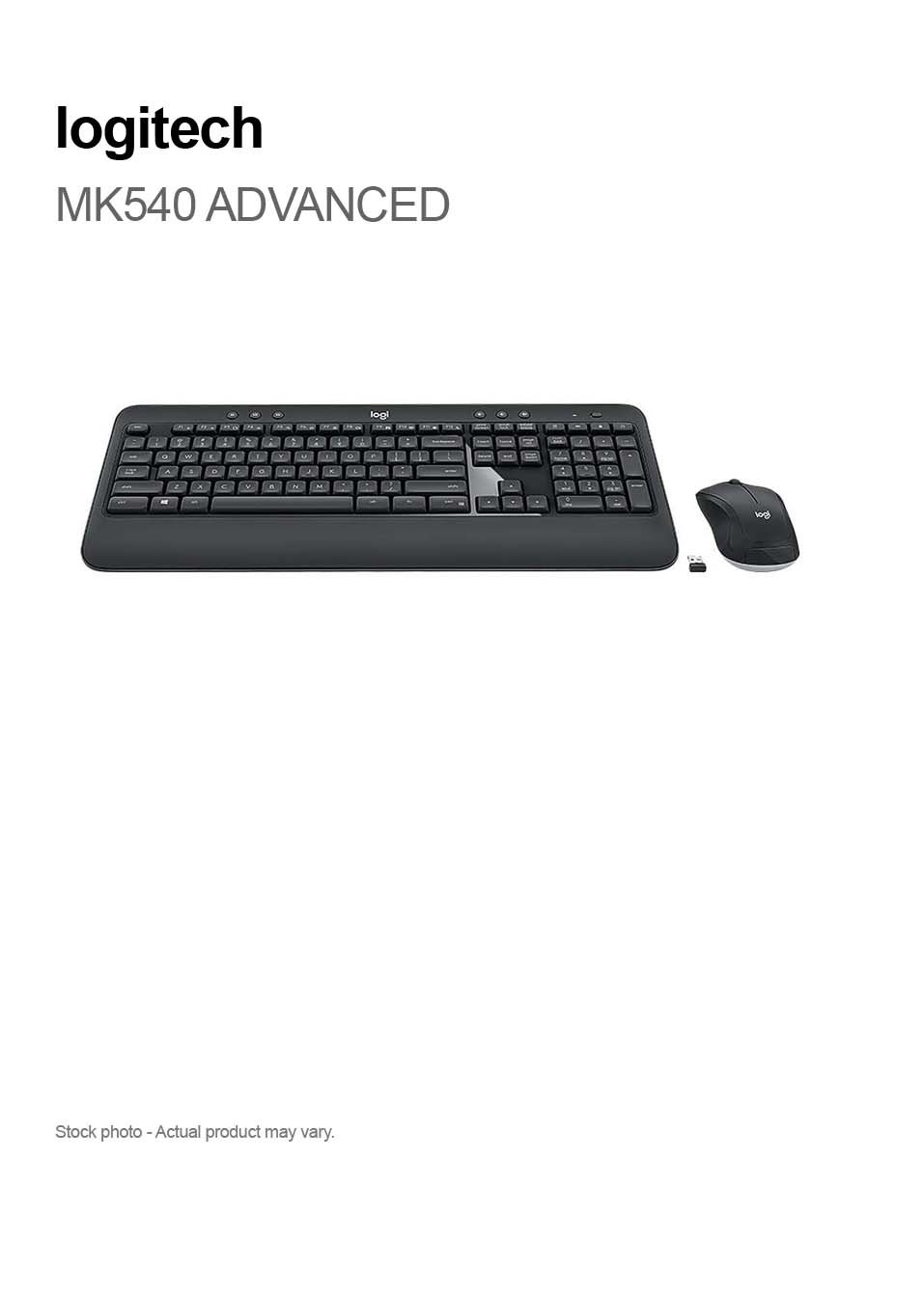 Logitech MK540 Wireless Keyboard and Mouse Combo