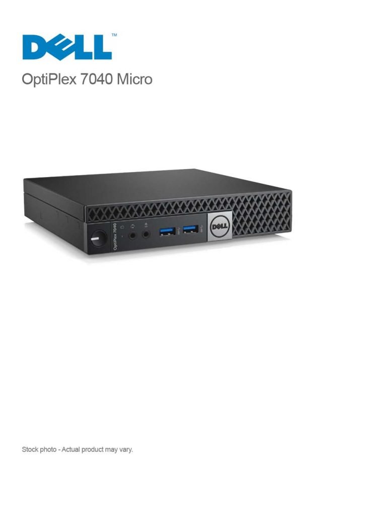 Dell OptiPlex 7040 Micro Core i7-6700T 2.80GHz, 16GB, 512GB M.2, WIN 10 Pro