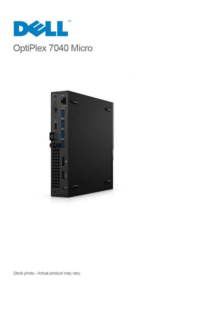 Dell OptiPlex 7040 Micro Core i7-6700T 2.80GHz, 16GB, 512GB M.2, WIN 10 Pro - Image 2