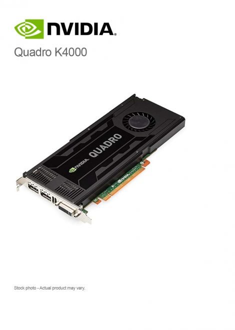 NVIDIA Quadro K4000 PCIe 2.0 x16, 3GBG DDR5 DVI, 2xDisplay Port