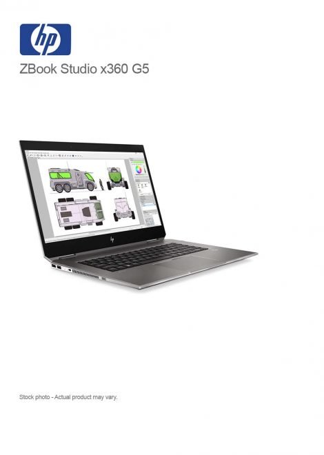 HP ZBook Studio x360 G5 Core i7-8750H, 32GB, 512GB NVMe, 15.6"UHD 3840 x 2160 Touch, WIN 11 PRO - Image 2