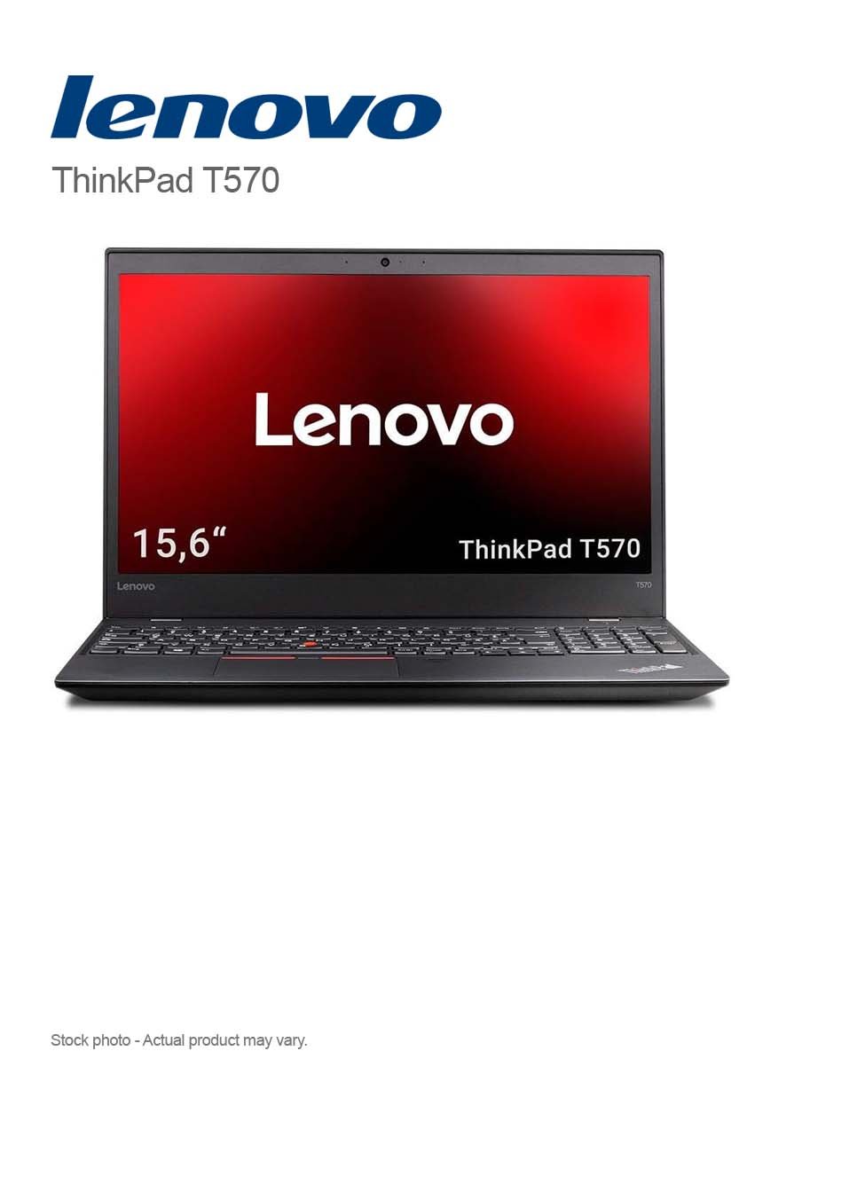 Lenovo ThinkPad T570 Core i7-7600U, 16GB 512GB SSD, WC, 15.6" WIN 10 Pro - Image 2