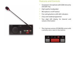 Televic Conference Integrated Delegate Panel 71.60.2204 FC/MV5B