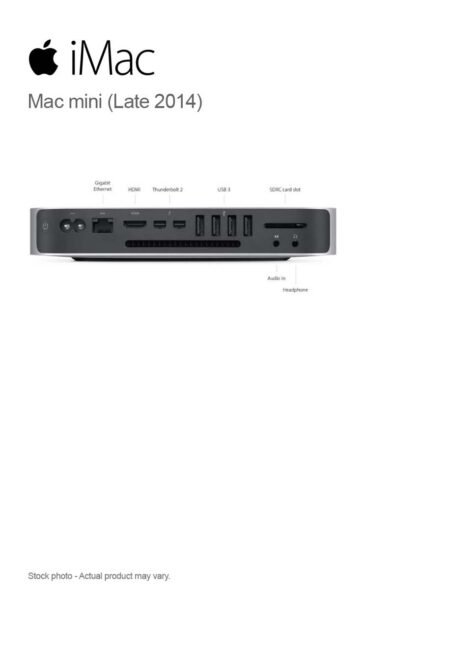 Mac mini (Late 2014) i7-4578U, 16GB, 1 TB Fusion Drive, Wi-Fi, BT, MacOS Monterey - Image 2